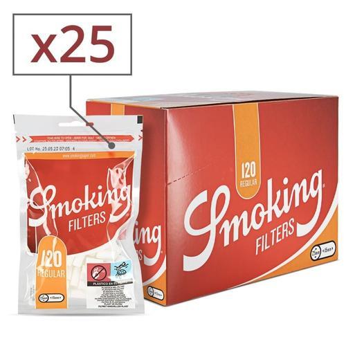 25 sachets de 120 filtres smoking regular