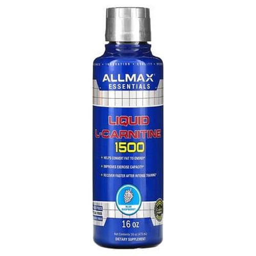 ALLMAX L-Carnitine 1500 liquide, Framboise bleue, 473 ml