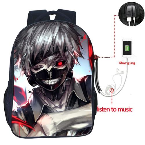 Tokyo Ghoul ? Sac à Dos Avec Chargeur Usb Pour étudiants Garçons Et Filles Sac à Dos De Voyage