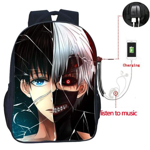 Tokyo Ghoul ? Sac à Dos Avec Chargeur Usb Pour étudiants Garçons Et Filles Sac à Dos De Voyage