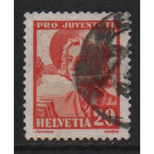 Suisse, Timbre-Poste Y & T N° 284 Oblitéré, 1935 - Pour La Jeunesse