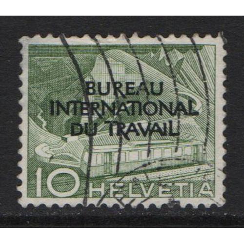 Suisse, Timbre-Poste De Service Y & T N° 317 Oblitéré Techniques Et Paysages, 1955