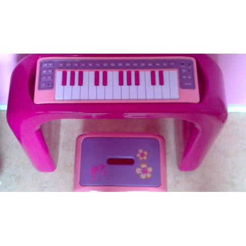 Piano Et Tabouret Barbie Rose