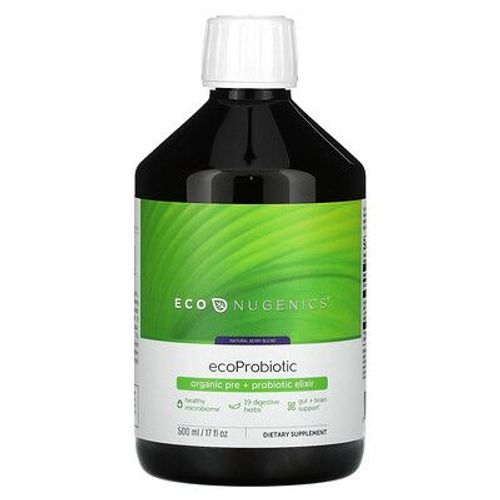 Econugenics Ecoprobiotic, Élixir Prébiotique Et Probiotique Biologique, Baies Naturelles, 500 Ml 