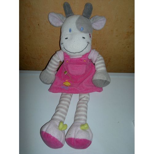 Doudou Vache Nicotoy Robe Rose 35 Cm Simba Dickie