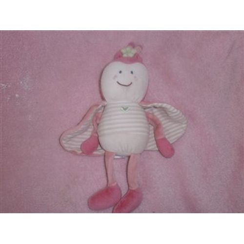 Doudou  Coccinelle Sucre D'orge Peluche  Cajou Rose