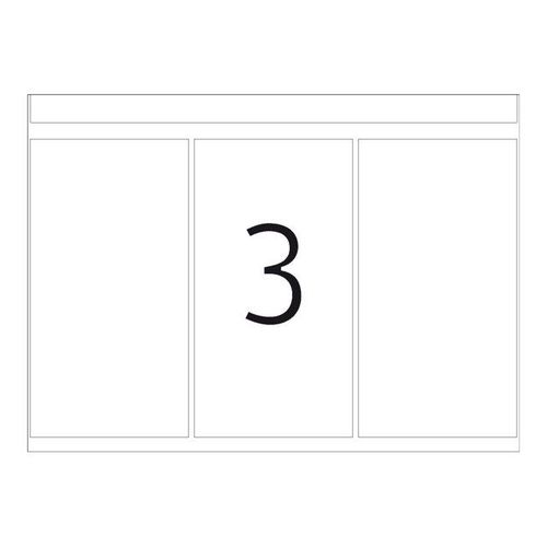 Herma Labels For Printing Presses Dp1 - Étiquettes Autocollantes - Blanc - 52 X 100 Mm - 75 G/M² - 1000 Unités ( 336 Feuille(S) X 3 )