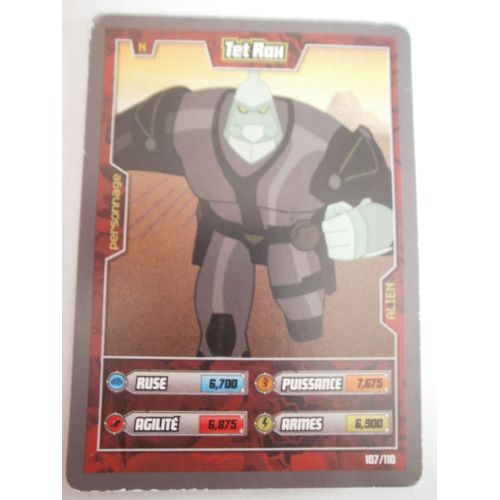 Carte A Jouer Ben 10 Alien 107/110 Tet Rax