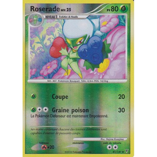 Carte Pokemon - Roserade - 81/147 - Reverse - Vainqueurs Supreme -