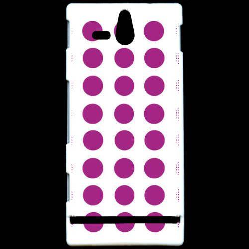 Coque  Sony Xperia U Pois Magenta