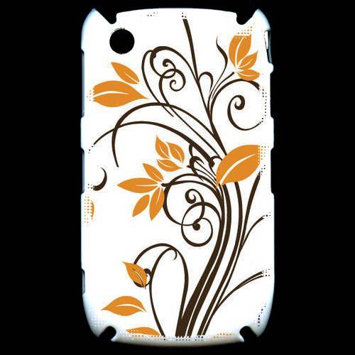 Coque  Black Berry 8520 Motif Floral Marron