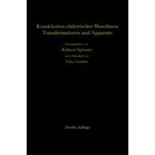 Krankheiten Elektrischer Maschinen Transformatoren Und Apparate