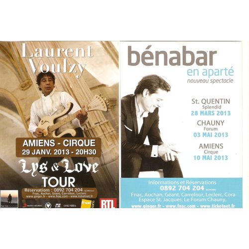 Flyer 10xx15cm 2013 Laurent Voulzy / Benabar