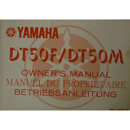 Yamaha Dt50f / Dt50m Manuel Du Propriétaire