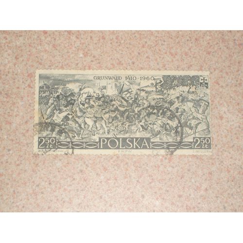 Pologne , Grunwald 1410/1960 , Timbre Miller 2.50zt