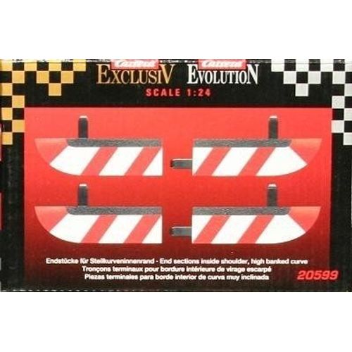 Carrera - Rail Et Accessoire Pour Circuit - 20020599 - 1/24 Et 1/32 -  Carrera Evolution -Carrera Digital 132 Et 124 - Embouts Bordures Intérieures Pour Les Virages 4, Petit-Générique