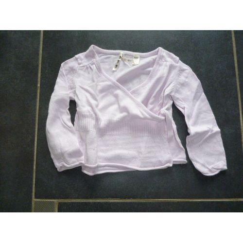 Gilet Okaïdi Cache Coeur Rose 3 Ans Angora