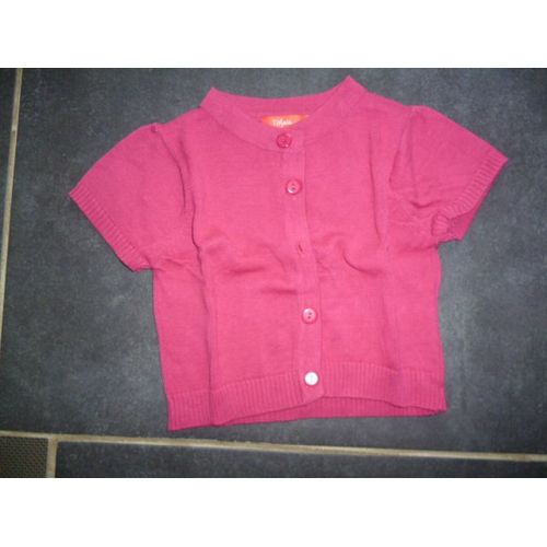 Gilet Tissaia À Manches Courtes Rose 3 Ans