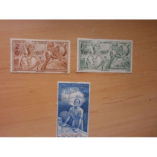 Timbres Guyane Protection De L'enfance Indigène Quinzaine Impériale (Peiqi)