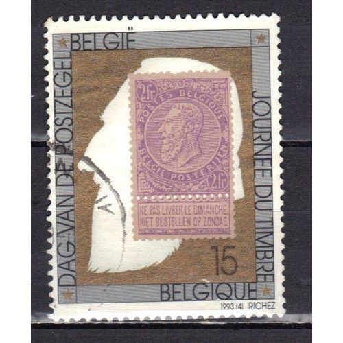 Belgique 1993 : Journée Du Timbre : Profil Du Roi Léopold 2 - Timbre Oblitéré