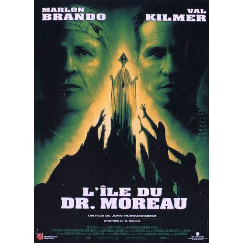 Île Du Docteur Moreau (L') / Affiche Originale 120x160cm / Horreur, John Frankenheimer, 1996, Marlon Brando, Val Kilmer, David Thewlis, Ron Perlman, Mark Dacascos