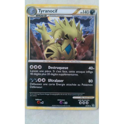 Carte Pokemon : Tyranocif 140pv - Heart Gold Soulsilver "Dechainement"