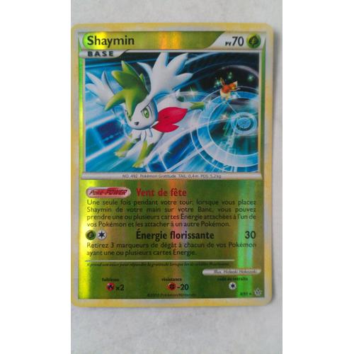 Carte Pokemon : Shaymin 70pv - Heart Gold Soulsilver "Dechainement"