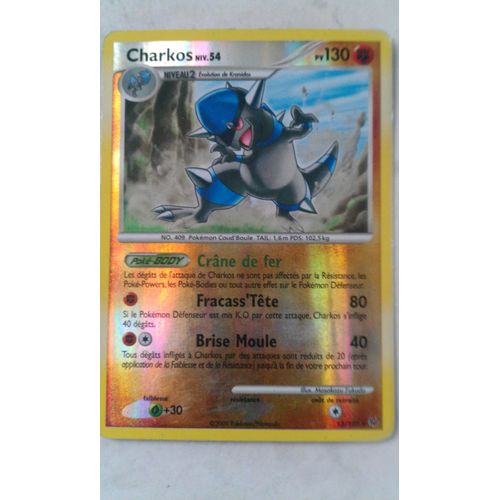 Carte Pokemon : Charkos 130pv - Platine