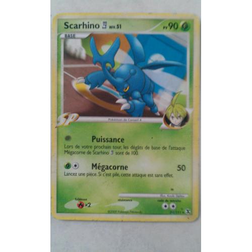 Carte Pokemon : Scarhino 90pv - Platine "Rivaux Emergeants"