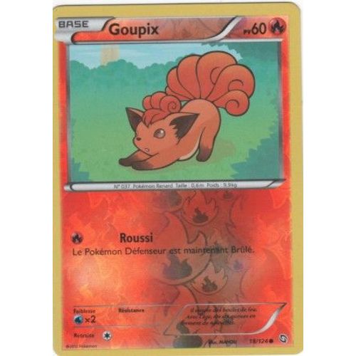 Carte Pokémon "Goupix" Pv60 Holo Reverse 18/124
