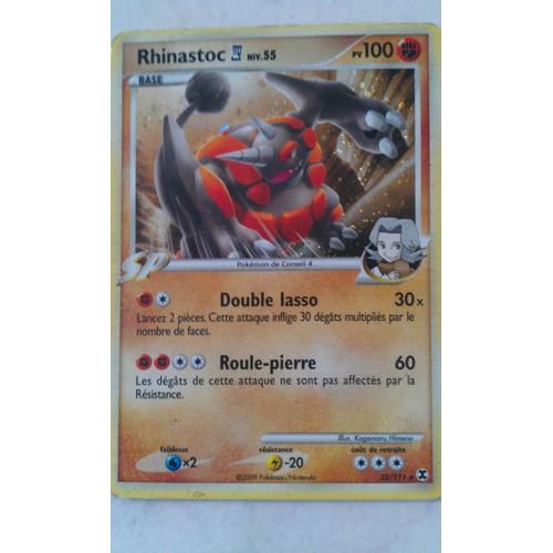 Carte Pokemon : Rhinastoc 100pv - Platine "Rivaux Emergeants"