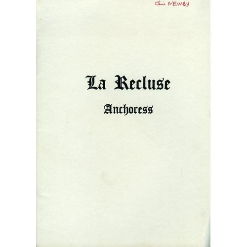 La Recluse (Anchoress), Dossier De Presse, De Chris Newby, Avec Toyah Wilcox, Pete Postlethwaite