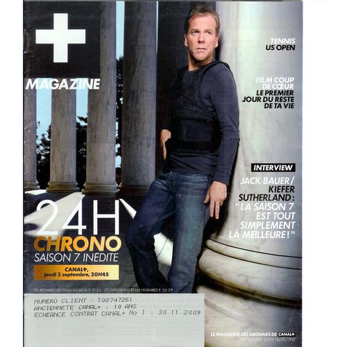 Plus Le Magazine De Canal Plus N°95 Septembre 2009 : 24 H Chrono