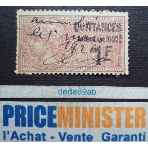 France.. Timbre Fiscal Quittances 1 F . (1.03.1926)