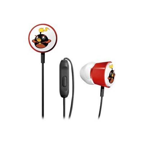 Gear4 Angry Birds Space Deluxe Tweeters Black Bomber - Micro-casque - intra-auriculaire - filaire