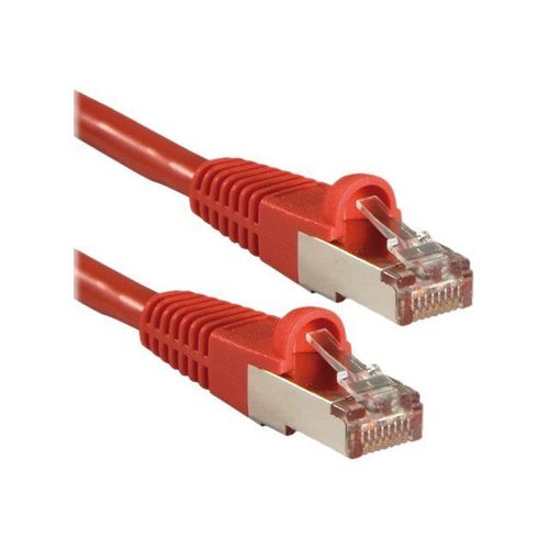 Lindy - Cordon de raccordement - RJ-45 (M) pour RJ-45 (M) - 10 m - SFTP - CAT 6 - sans halogène, sans crochet - rouge