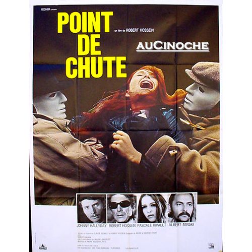 Point De Chute / Affiche Originale 120x160cm / Policier / Robert Hossein, 1970, Johnny Hallyday, Pascale Rivault, Albert Minski