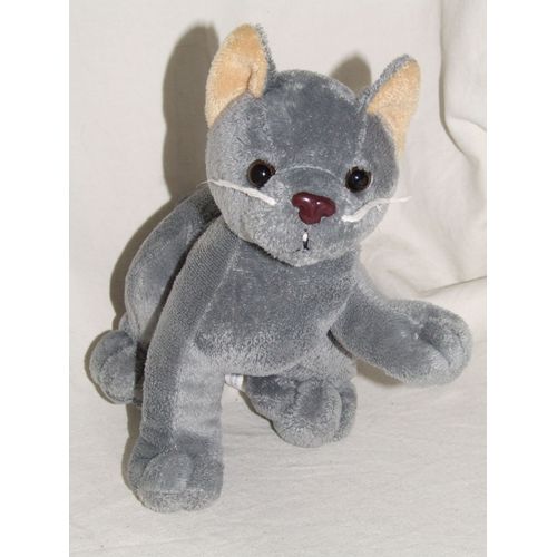 Chat La Ronde Des Chats Doudou Jemini M6 Interactions Gris Peluche De 20 Cm