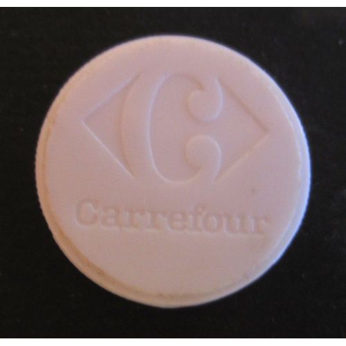 Jeton Caddie Carrefour Blanc