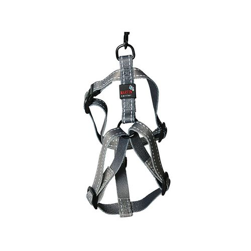 Martin-Sellier - Harnais Pour Chien - Nylon Réfléchissant - Reflex Gris (70/90cm X 25mm)