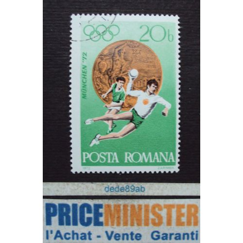 Roumanie..  20b Posta Romana . Médailles Des J.O. Munich 1972 : Hand-Ball . Oblitéré.