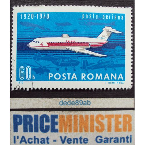 Roumanie.. 60b Posta Romana . 50 Ans D 'aviation .U L M , Planeur, Moteur & Réaction,Hélicoptère . Oblitéré.