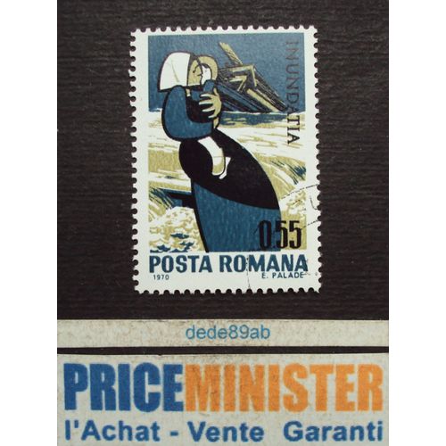 Roumanie..  0.55 Posta Romana . Inondation : Femme & Enfant . Oblitéré.