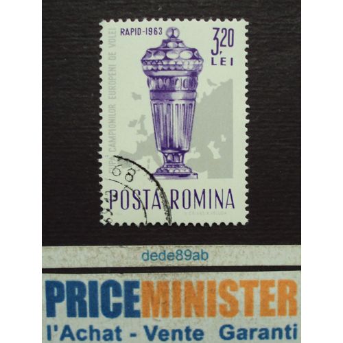 Roumanie..  3.20 Lei Posta Romina . Coupe : Champion Européen De Volley-Ball 1963 . Oblitéré.