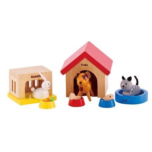 Hape - 3602461 - Maison De Poupée - Set Des Animaux Domestique En Boîte - 20 X 13 X 10 Cm