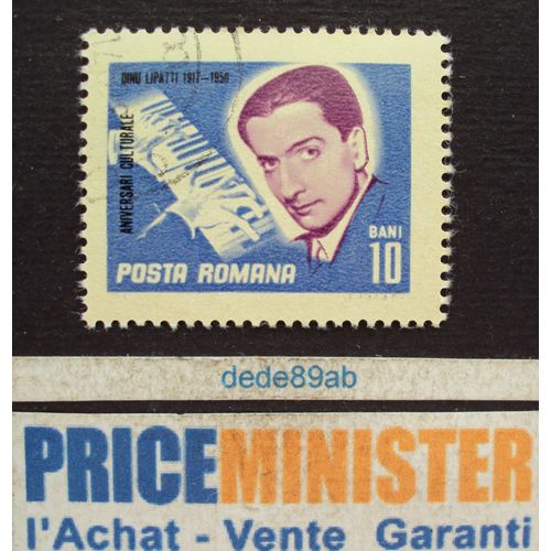 Roumanie..  10 Bani Posta Romana . Le Pianiste Dinu Lipatti (1917-1950) Oblitéré.