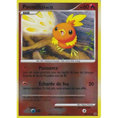 Carte Pokemon - Poussifeu - 99/127 - Reverse - Platine -