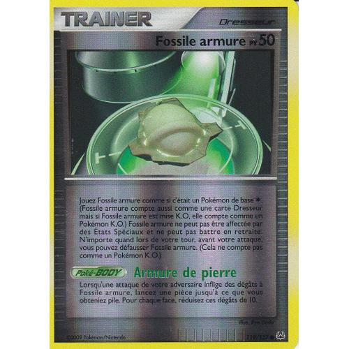 Carte Pokemon - Trainer - Fossile Armure - 119/120 - Reverse - Platine -