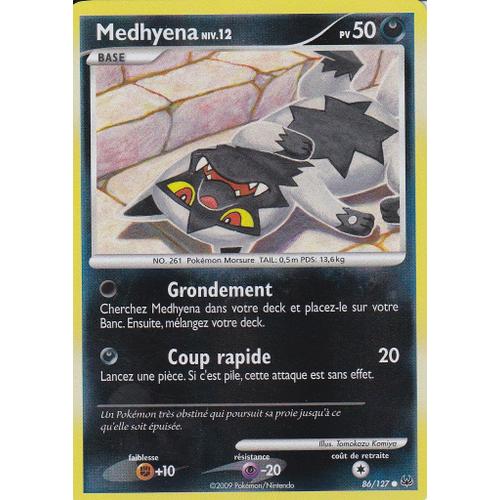 Carte Pokemon - Medhyena - 86/127 - Reverse - Platine -