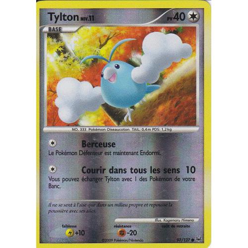 Carte Pokemon - Tylton - 97/127 - Reverse - Platine -